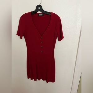 Red reformation stretch mini dress. Red, size large.
